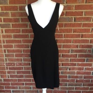 Zac Posen black deep v plunging dress